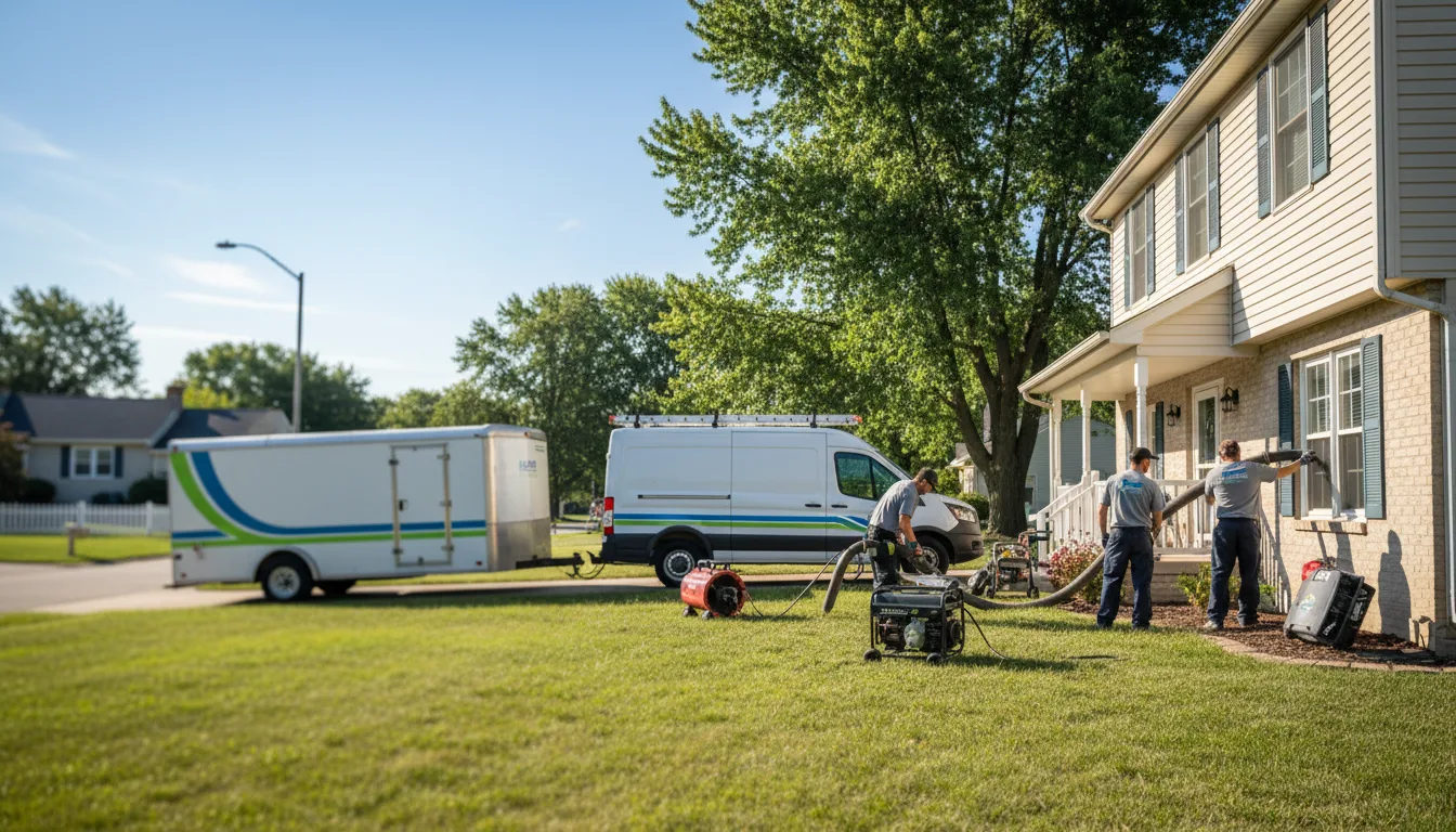 Flooded Basement Restoration And Cleanup With Repair in New Bedford, IL near me